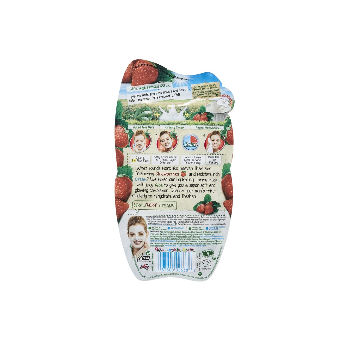 7th Heaven Strawberry Cream Mask 15ml