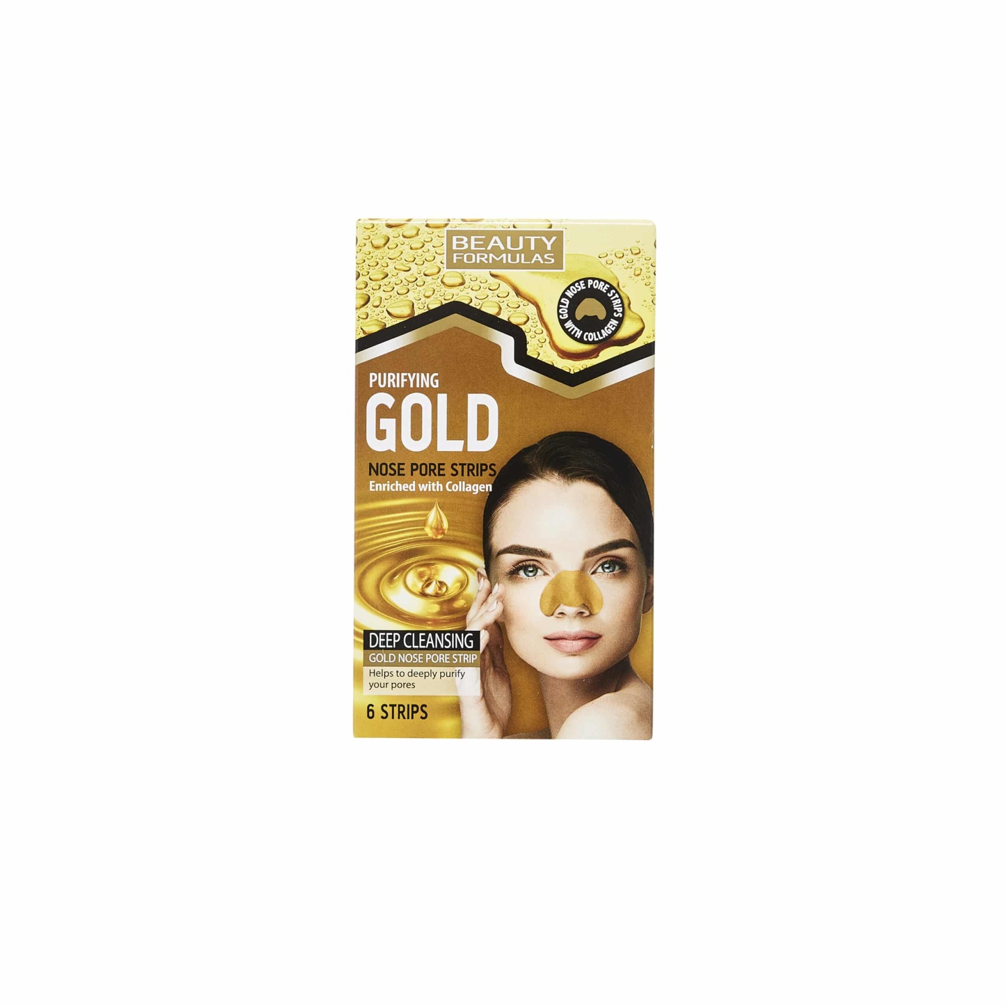 Beauty Formulas Gold Nose Pore Strips 6's