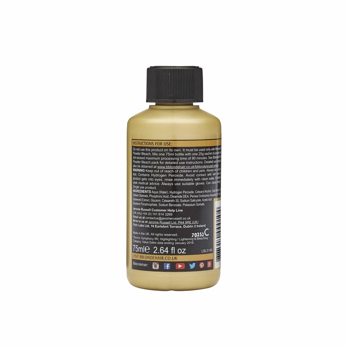 Jerome Russell Bblonde Maximum Cream Peroxide 40VOL 75ml
