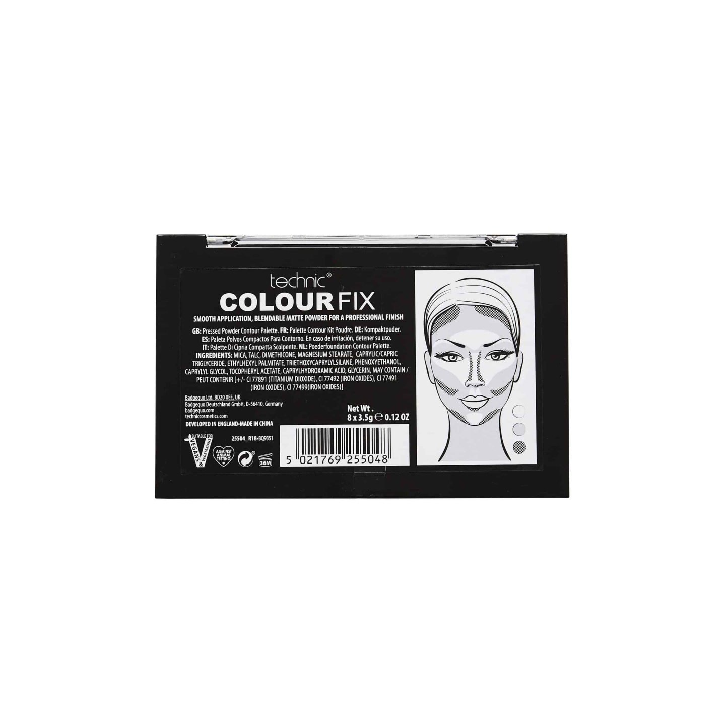 Technic Colour Fix Pressed Powder Contour Palette 3.5g x 8
