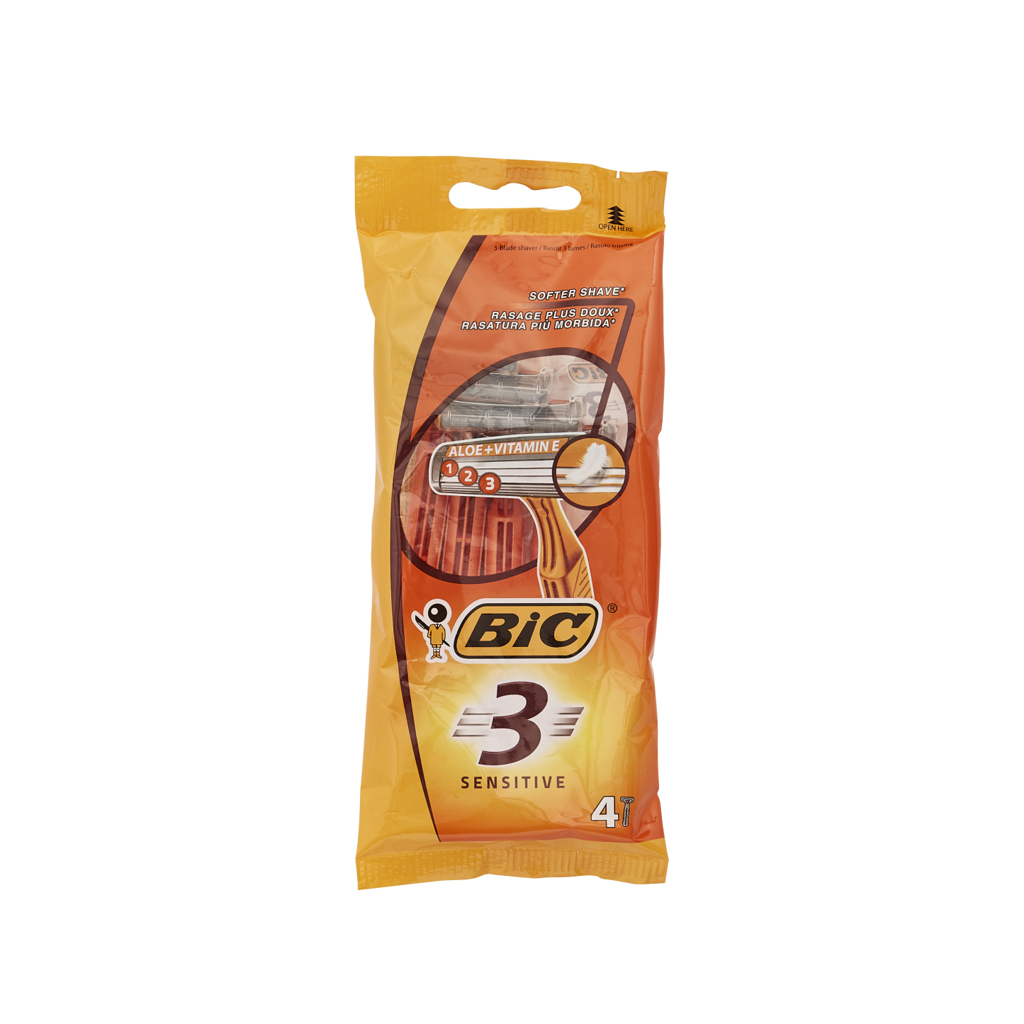 BIC 3 Sensitive Razors Pack of 4