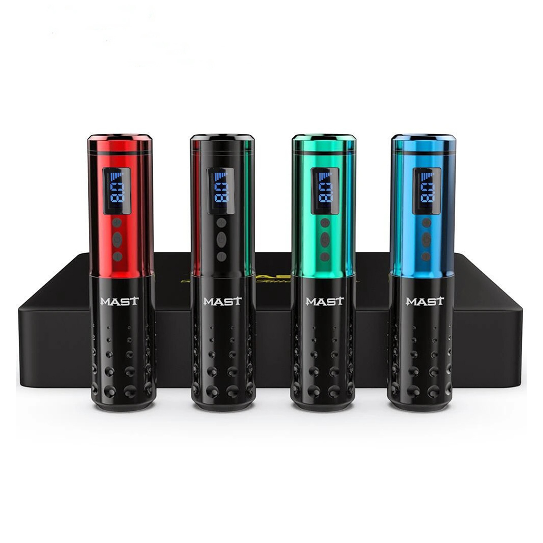 Mast Tattoo Lancer Wireless LED Display Rotary Tattoo Machine Pen Two Replaceable Batteries Makeup Permanent Accessories