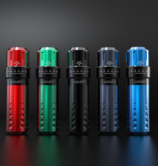 Wholesale Mast Tattoo Flip New Design Adjustable Six Stroke Lengths Custom Coreless Motor RCA Interface Rotary Machine Pen Tattoo Supplies