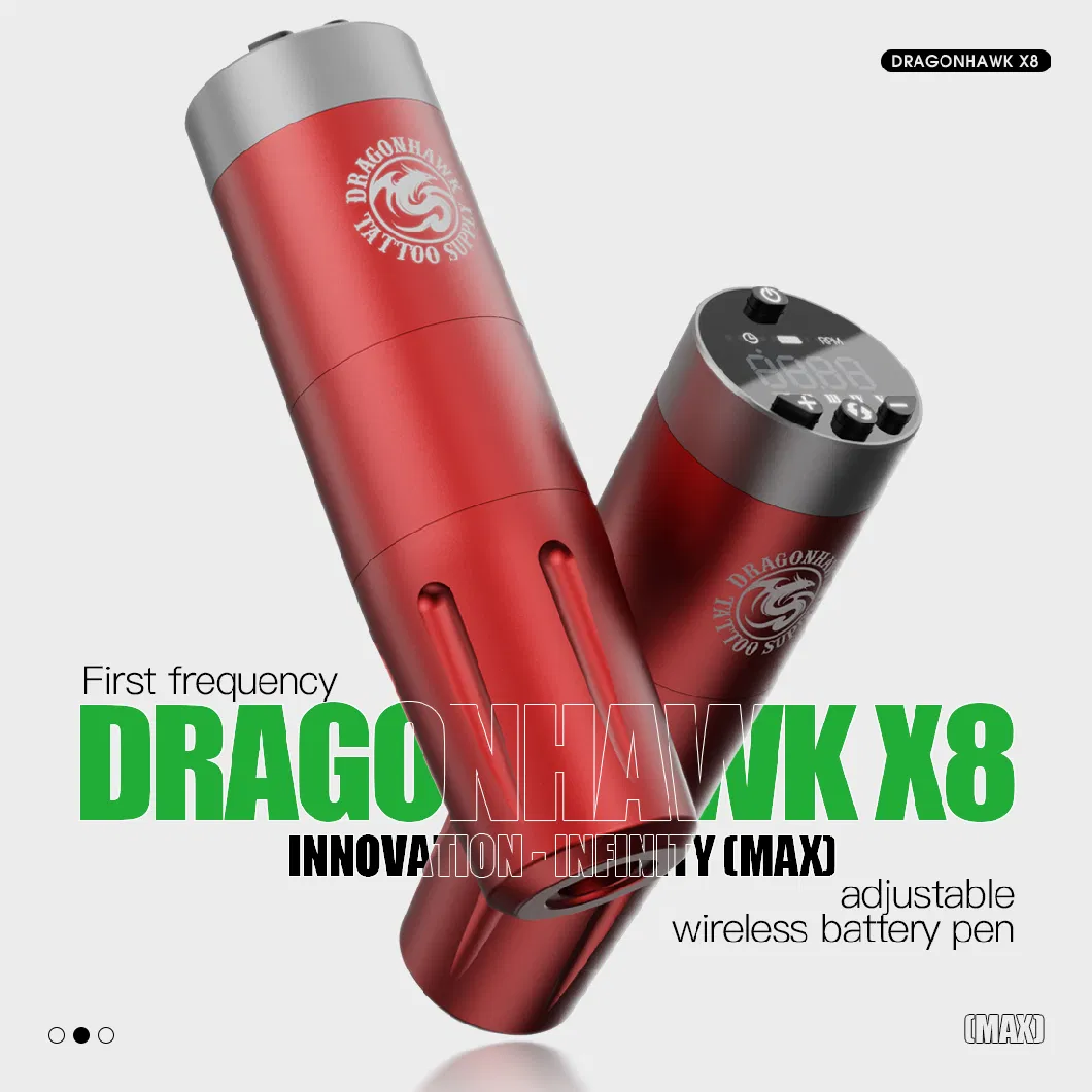 Dragonhawk X8 Wireless Tattoo Machine Changeable Frequency Permanent Make Up Machine SMP Machine Tattoo Supplies
