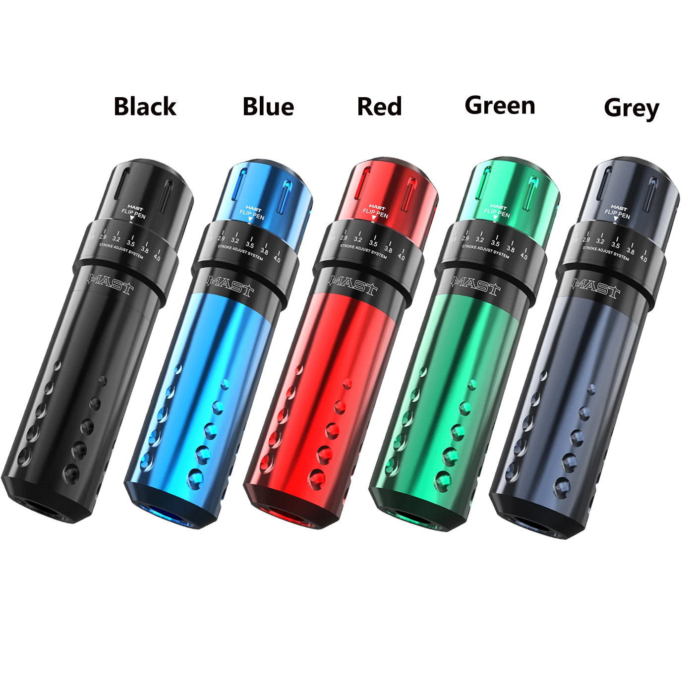 Wholesale Mast Tattoo Flip Adjustable 6 Stroke Lengths Coreless Motor RCA Interface Rotary Machine Pen Tattoo Supplies