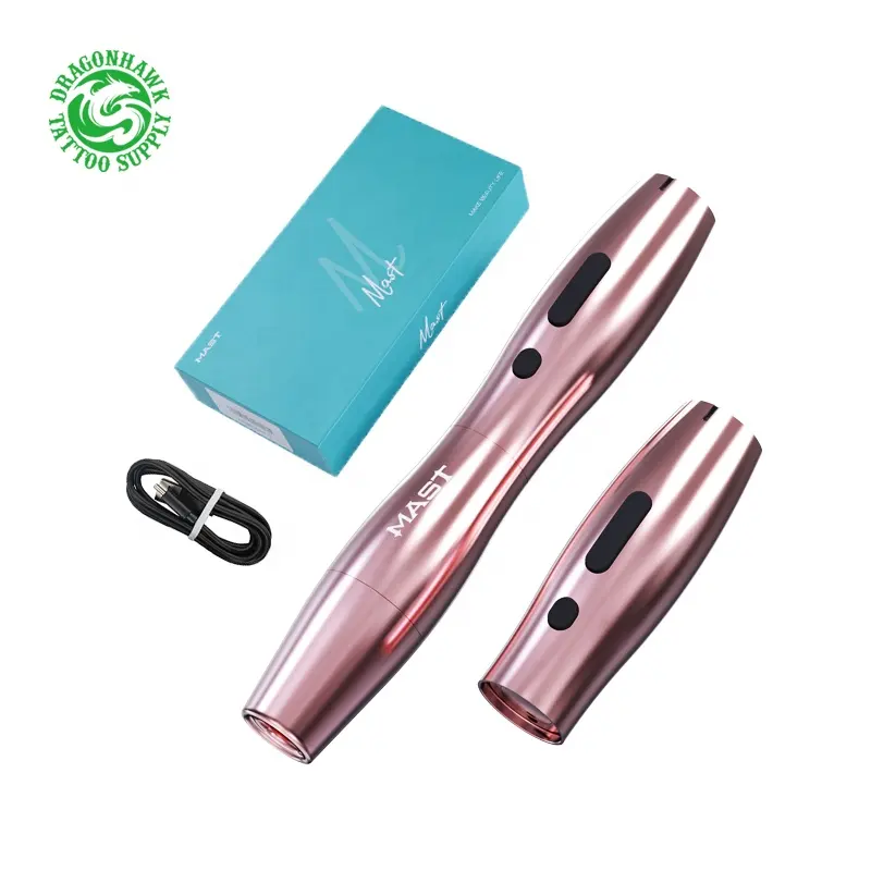 Wholesale New Mast Tattoo P20 Wireless Tattoo Machine 2pcs Batteries Gun 2.5mm Stroke Rotary Tattoo Professional Permanent Makeup Pen