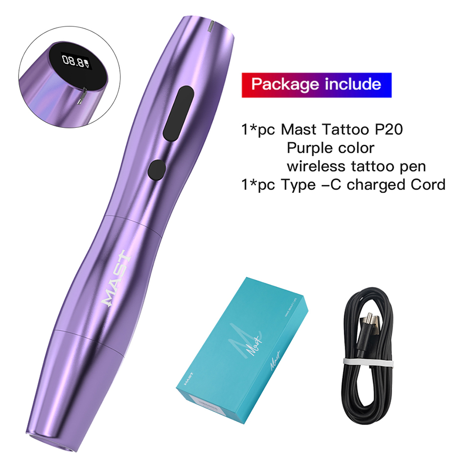 Wholesale New Design Mast Tattoo P20 SMP Rotary Tattoo Machine Tattoo Wireless Machine For Makeup Permanent Machine Pen