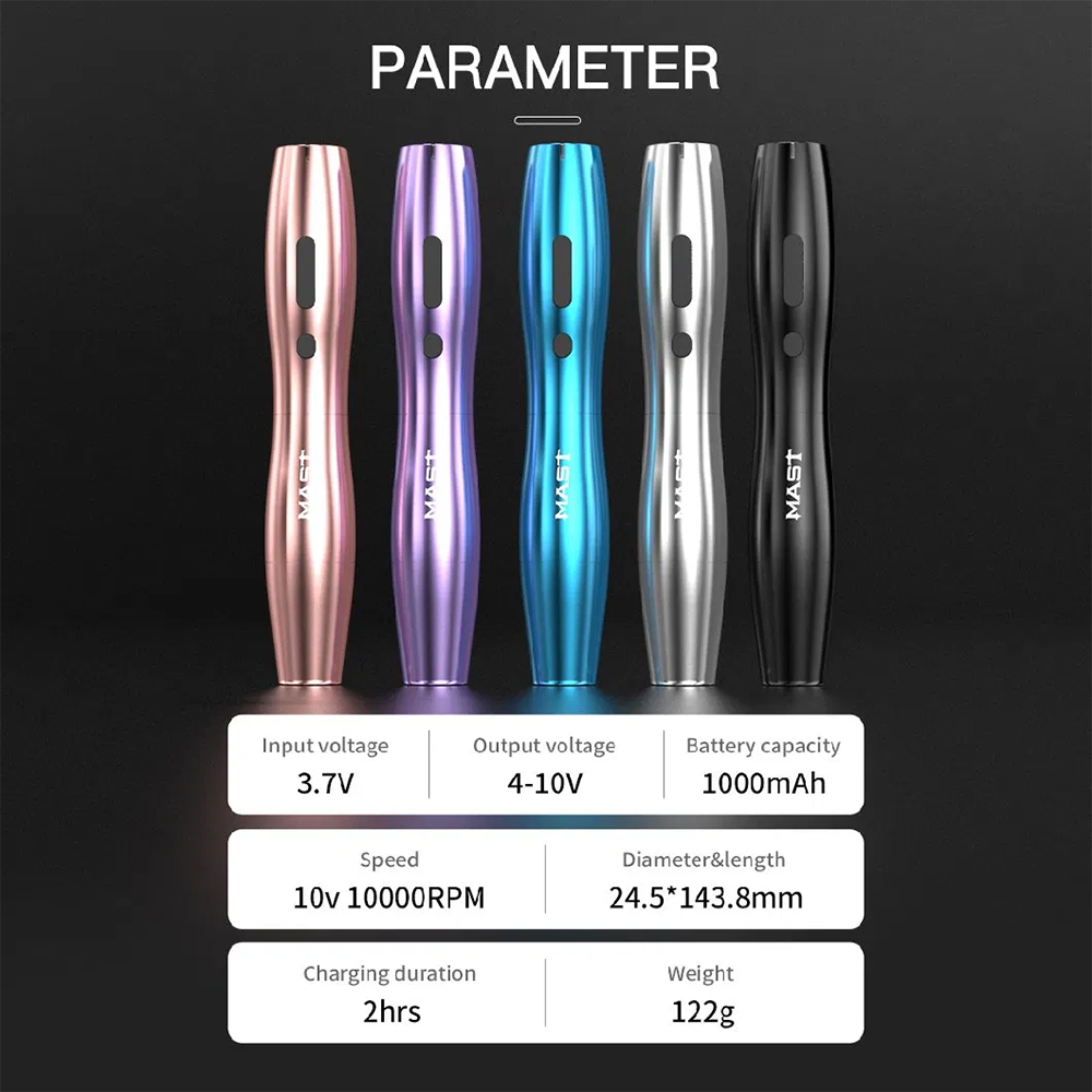 Wholesale New Design Mast Tattoo P20 SMP Rotary Tattoo Machine Tattoo Wireless Machine For Makeup Permanent Machine Pen