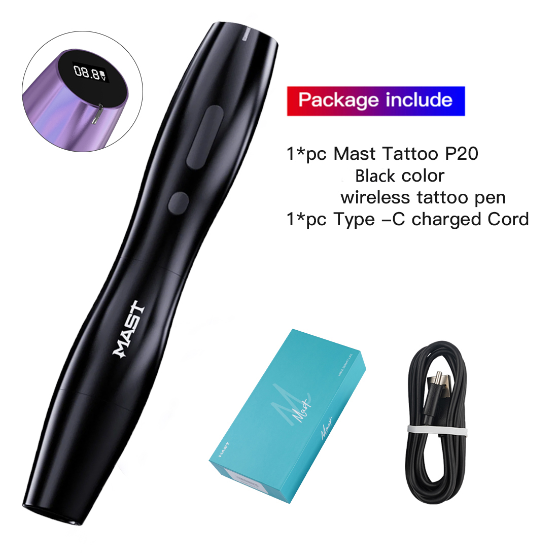 Wholesale New Design Mast Tattoo P20 SMP Rotary Tattoo Machine Tattoo Wireless Machine For Makeup Permanent Machine Pen