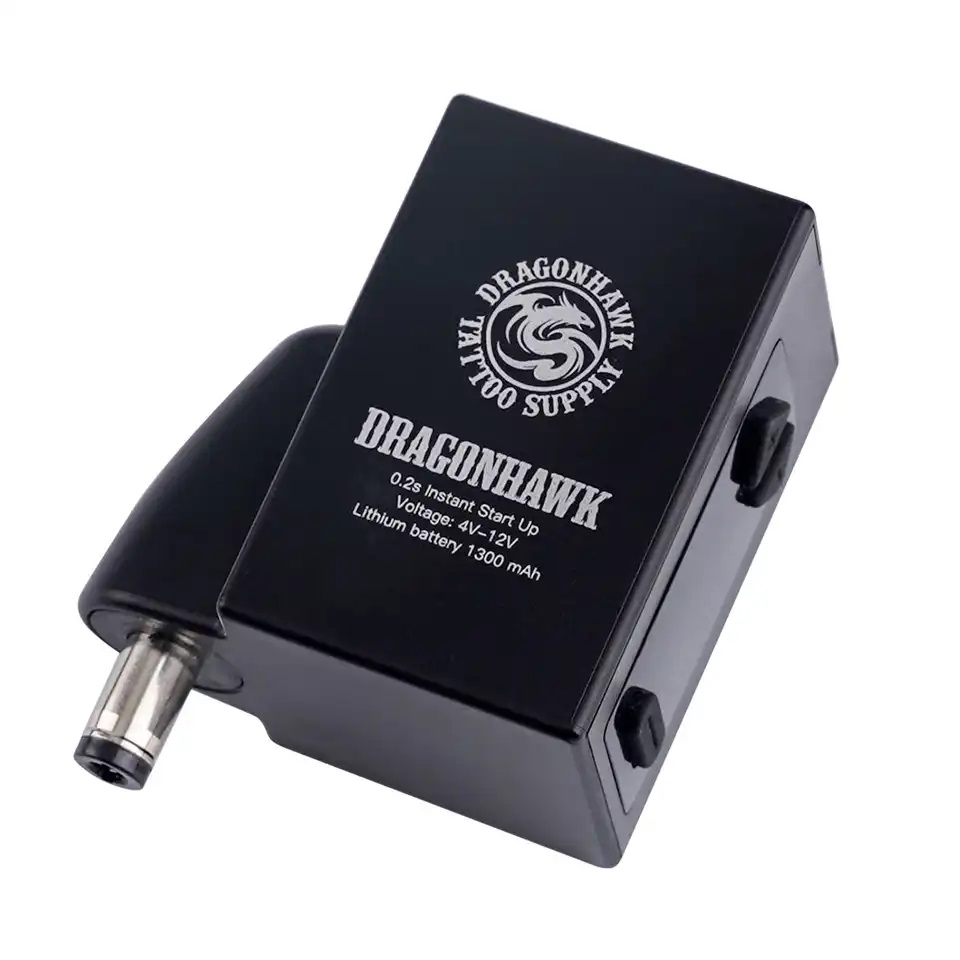 Dragonhawk New LCD Mini Wireless Battery Power for Tattoo Pen Machine RCA & Cord Permanent Makeup Tattoo Power Supply 
