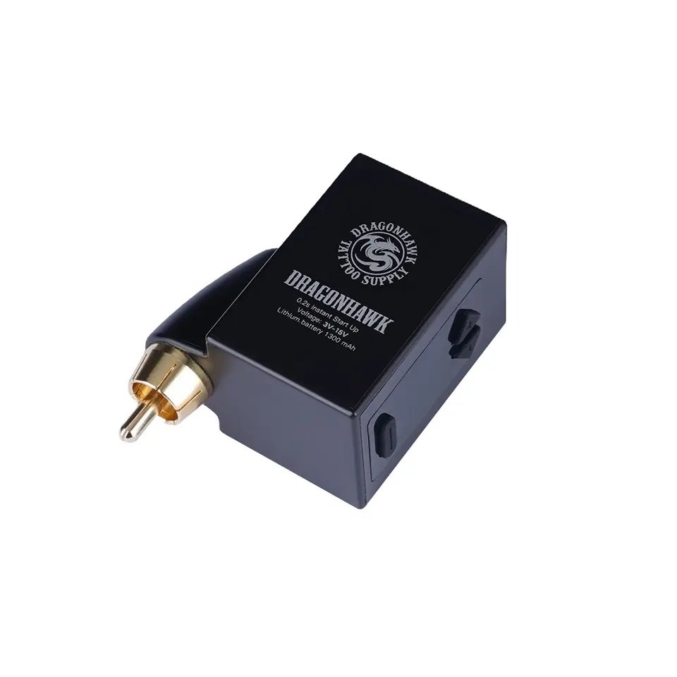 Dragonhawk New LCD Mini Wireless Battery Power for Tattoo Pen Machine RCA & Cord Permanent Makeup Tattoo Power Supply 