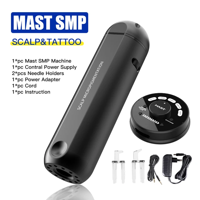 Mast Tattoo SMP Scalp Micropigmentation System Set Coreless Powerful Motor Makeup Permanent Tattoo Machine Pen Supply Kit