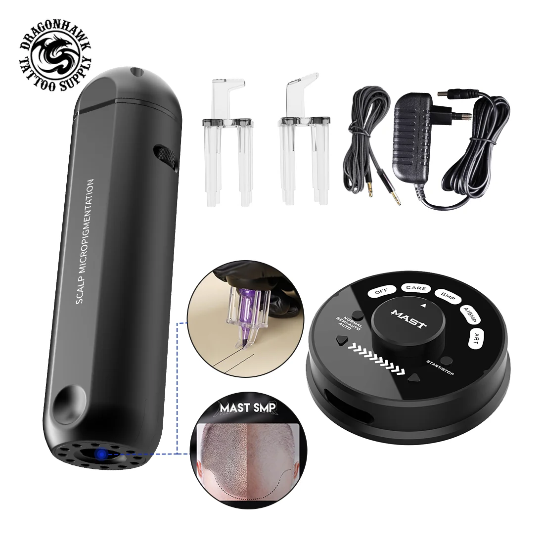 Mast Tattoo SMP Scalp Micropigmentation System Set Coreless Powerful Motor Makeup Permanent Tattoo Machine Pen Supply Kit