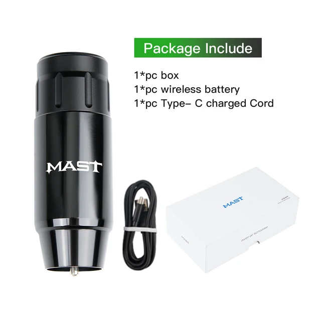  Rechargeable MAST Tattoo Machine Battery Power RCA Cord Tattoo Wireless Power Supply for Makeup Permanent Machine Supply Cord