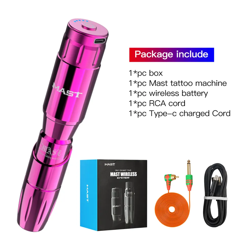 Professional Tattoo Rotary Pen Machine With Mast Wireless Tattoo Power Set For Makeup Permanent Machine Tattoo Artist