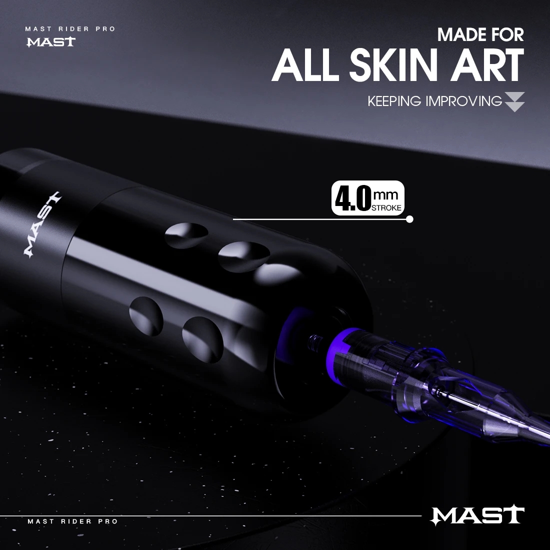 Mast Rider Pro Wireless Rotary Tattoo Machine LED Display Battery Pen Permanent Makeup For Tattoo Artist