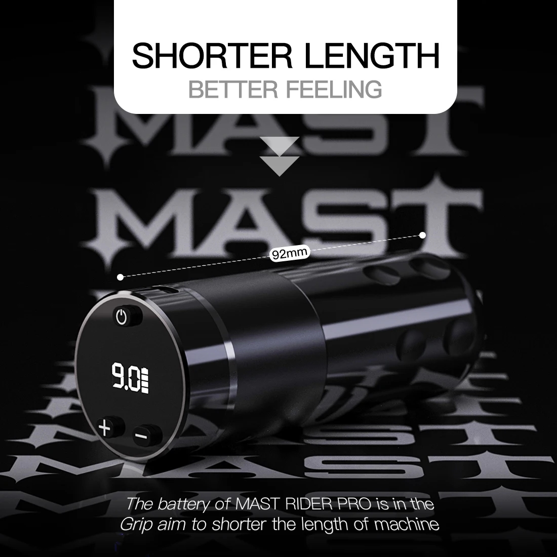 Mast Rider Pro Wireless Rotary Tattoo Machine LED Display Battery Pen Permanent Makeup For Tattoo Artist