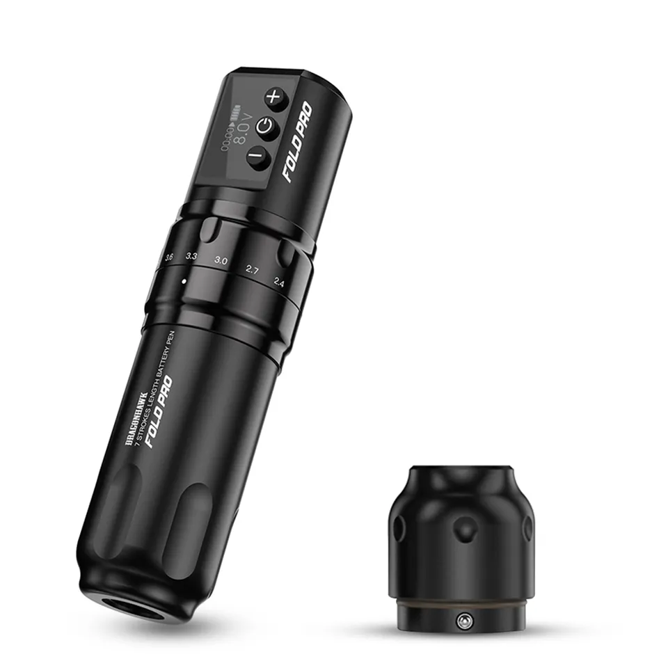 Dragonhawk Fold Pro Wireless Battery tattoo pen machine Wireless battery or RCA Interface Rotary Tattoo Machine Gun