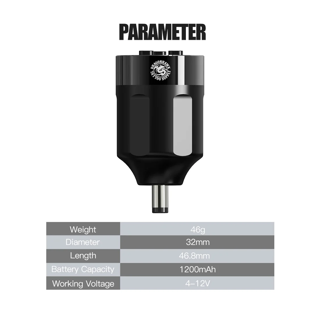 Wholesale Dragonhawk Mini Wireless Fast Charge Battery RCA &DC Interface tattoo Power Supply For Tattoo Rotary Machine
