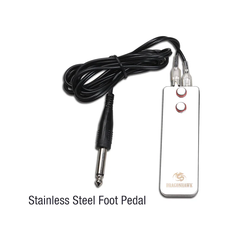 Wholesale Dragonhawk Tattoo Stainless Steel Foot Switch Non-skid Anti-marring Base Foot Pedal For Power Supplies Tool Accessories