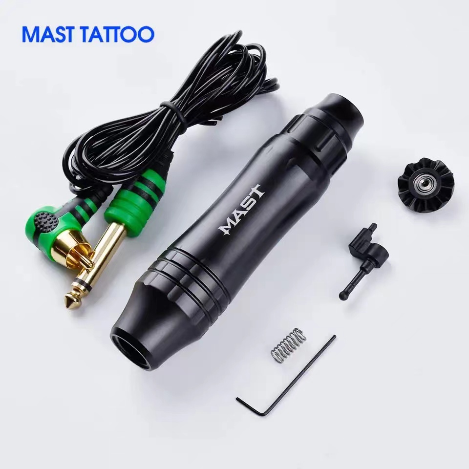 Wholesale Mast Tattoo P10 Ultra Makeup Permanent RCA Machine Rotary Tattoo Gun Pen 2.5mm & 3.5mm Stroke Length Cartridge Needles Eyebrows Lips