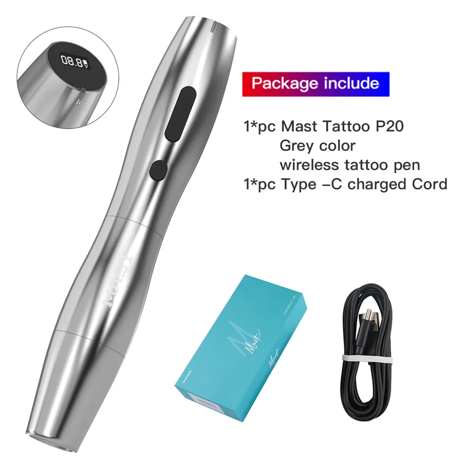 Wholesale New Design Mast Tattoo P20 SMP Rotary Tattoo Machine Tattoo Wireless Machine For Makeup Permanent Machine Pen
