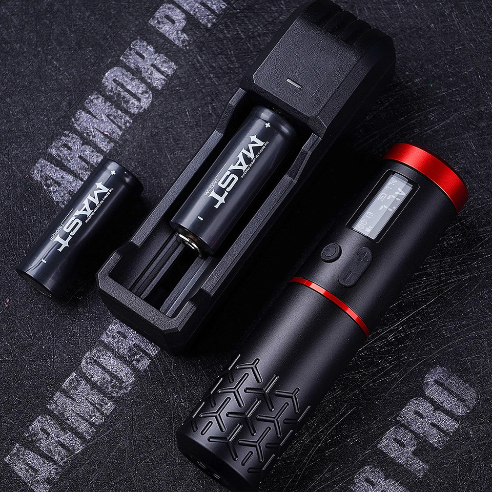wholesale Dragonhawk Armor Pro Professional Wireless Rotary Tattoo Machine Portable Power Coreless Motor LED Digital Display Battery Pen