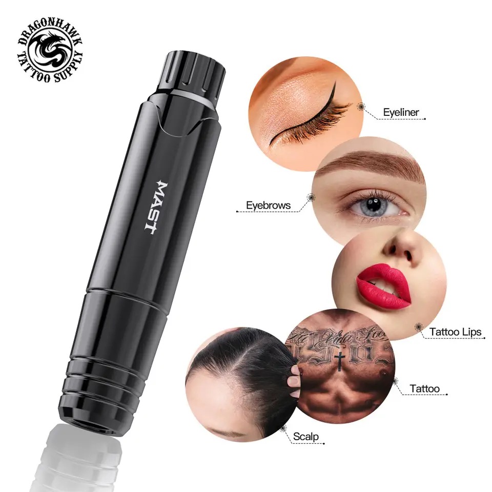 Permanent MakeUp Mast P10 Rotary Tattoo Gun Pen Eyebrow Lips Tattoo Machine Pen Accessories for Tattoo Artist