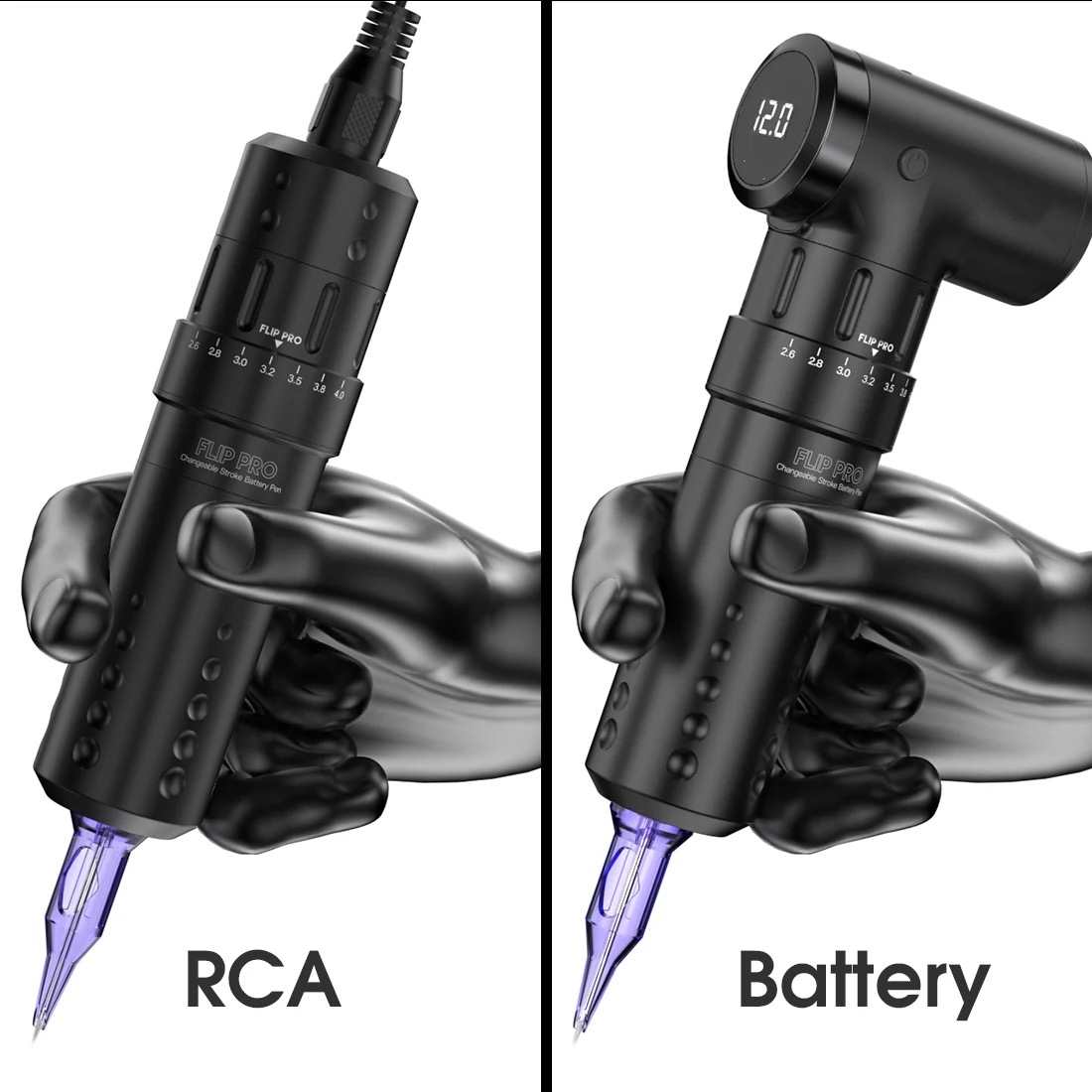 Mast Tattoo Flip Pro Coreless Motor Power rotary Tattoo Machine Adjustable 7 Stroke Length Change Wireless Or Wire Battery