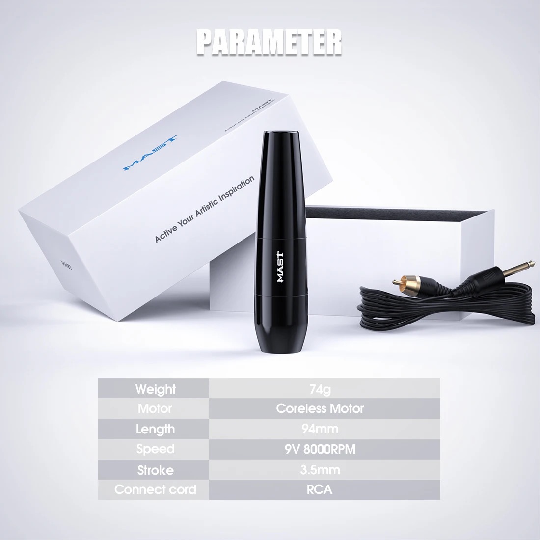 New Design Water Droplets Mast Tattoo P15 Coreless Motor Short Tattoo Pen Rotary Permanent Makeup RCA Tattoo Machine 