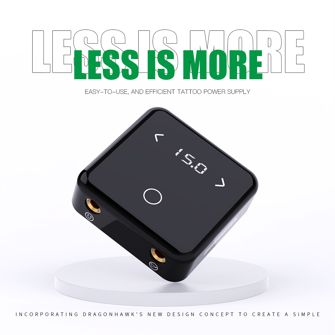 Dragonhawk Tattoo Square Touch Buttons OLED Power Supply for Rotary Tattoo Machines Tattoo Supplies Power Supply Tattoo