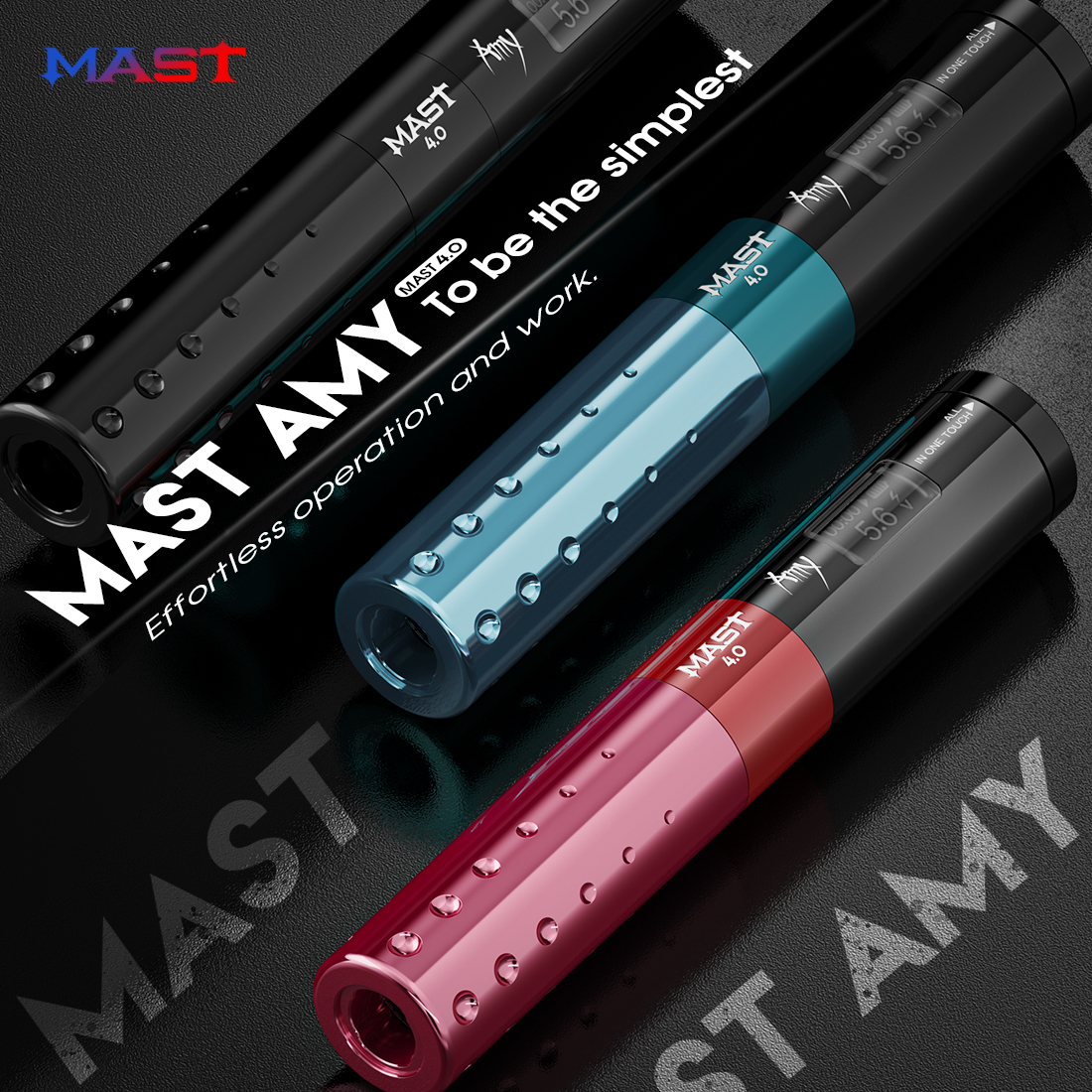 Wholesale Dragonhawk Mast Amy 4.0 Stroke Wireless Battery RCA 2 Modes Rotary Tattoo Pen LED Display Direct Drive Permanent Makeup Machine