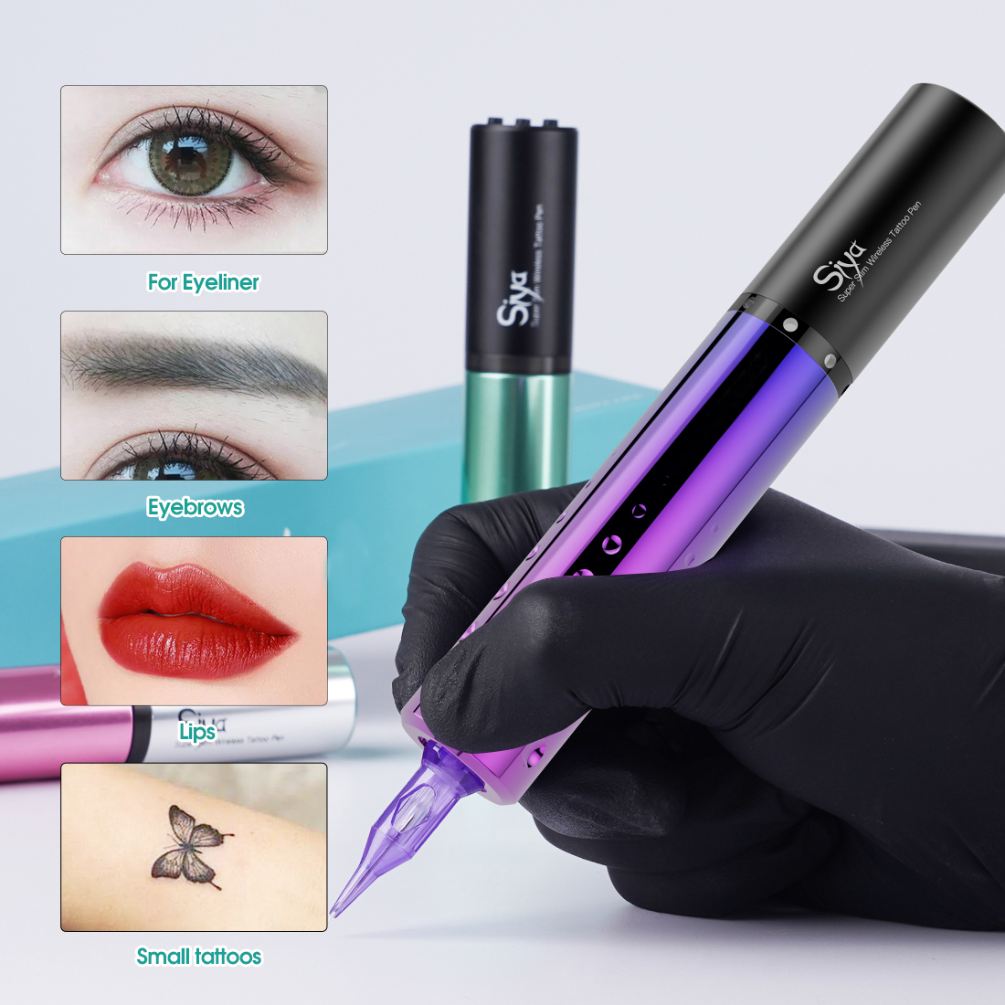 Mast Tattoo Tour Siya Wireless Permanent Makeup Machine Rotary Pen Machine RCA Battery Makeup