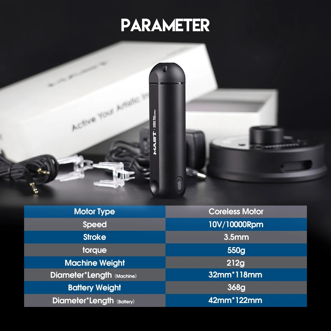 Mast Tattoo SMP Scalp Micropigmentation System Set Coreless Powerful Motor Makeup Permanent Tattoo Machine Pen Supply Kit
