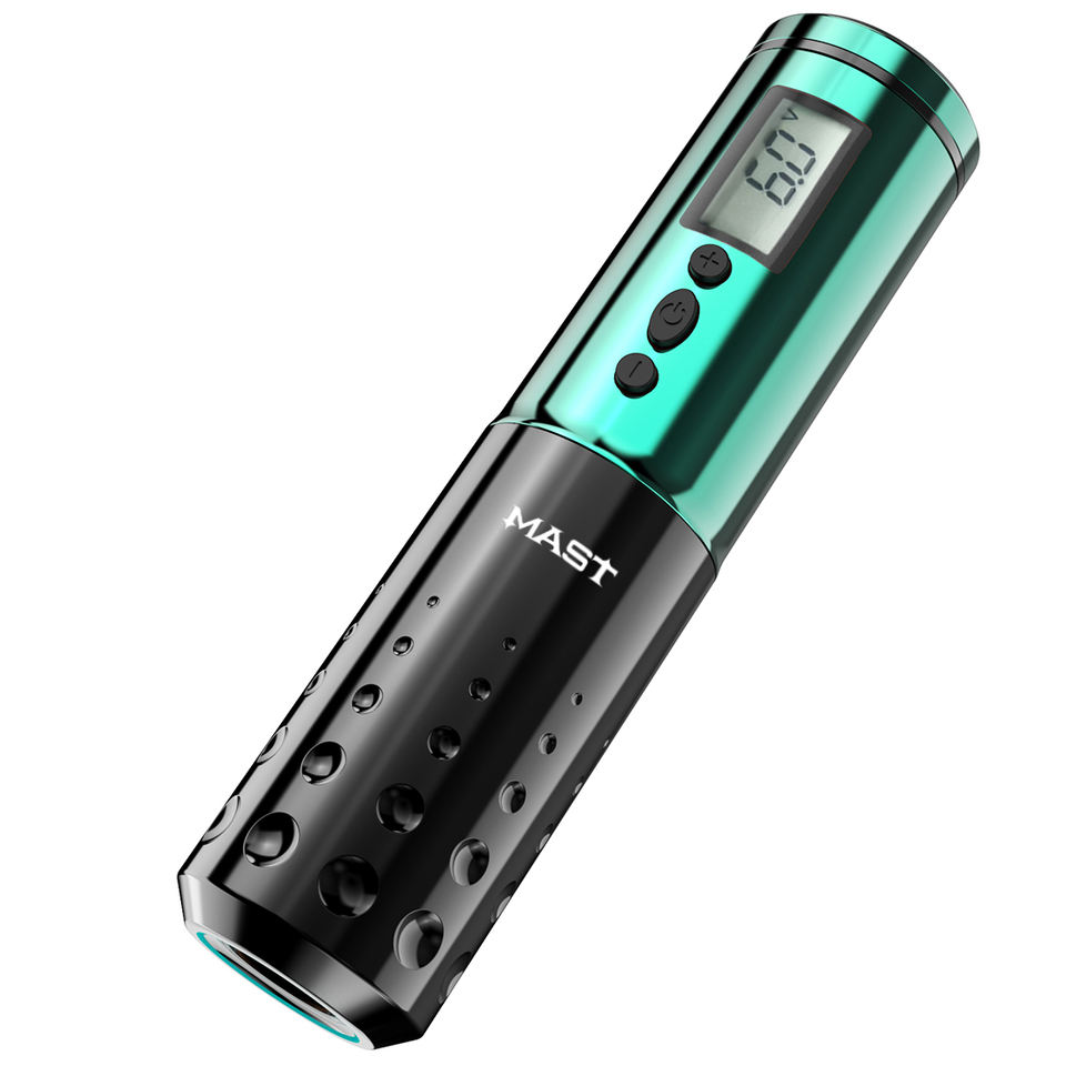 Mast Tattoo Lancer Wireless LED Display Rotary Tattoo Machine Pen Two Replaceable Batteries Makeup Permanent Accessories