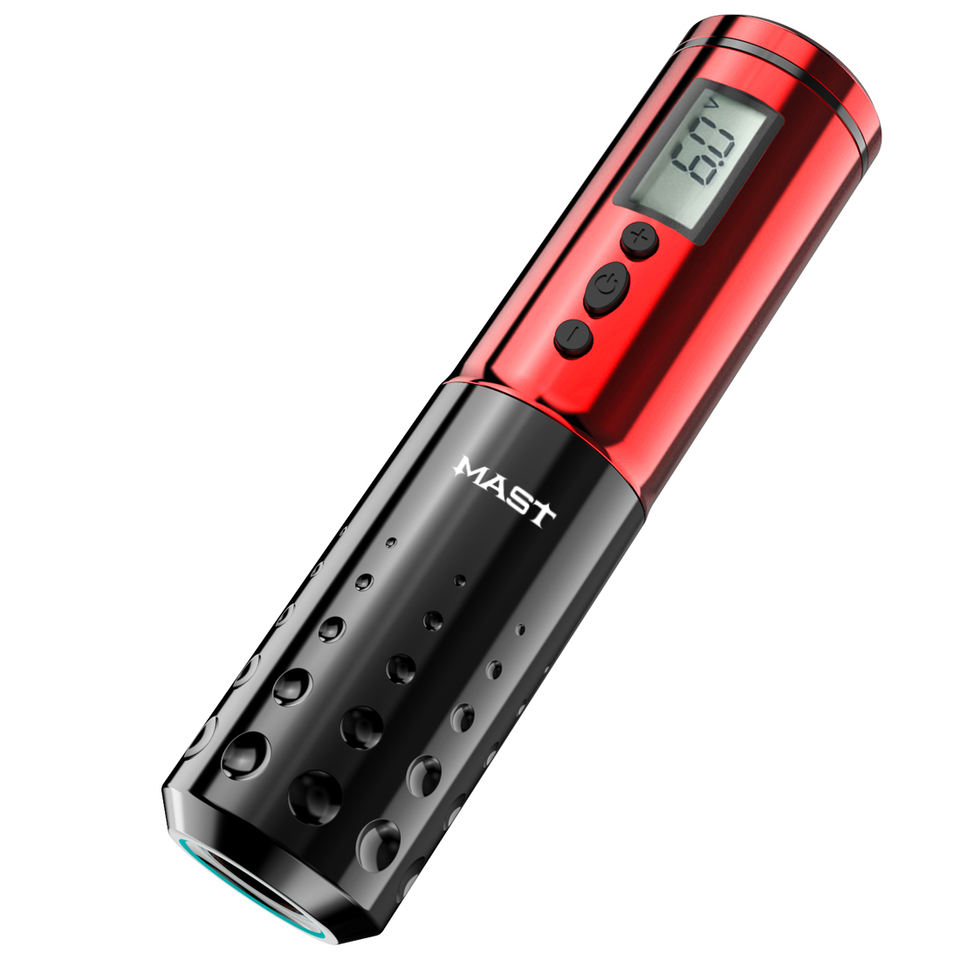 Mast Tattoo Lancer Wireless LED Display Rotary Tattoo Machine Pen Two Replaceable Batteries Makeup Permanent Accessories