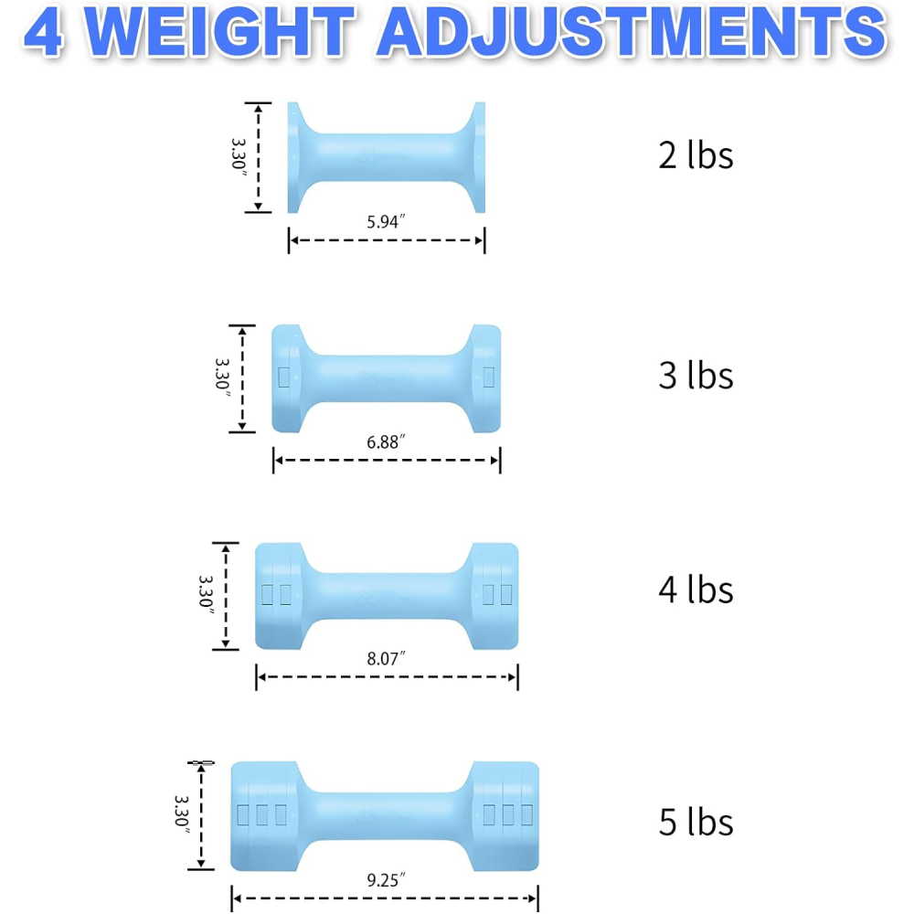 Adjustable Dumbbells Set 2lb 3lb 4lb 5lb Free Weights for Home Gym Strength Training for Women and Men