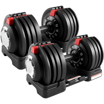 Adjustable Dumbbells Set 52.5 LB 12 Level 3-in-1 Dumbbells Kettlebells Barbells for Home Gym