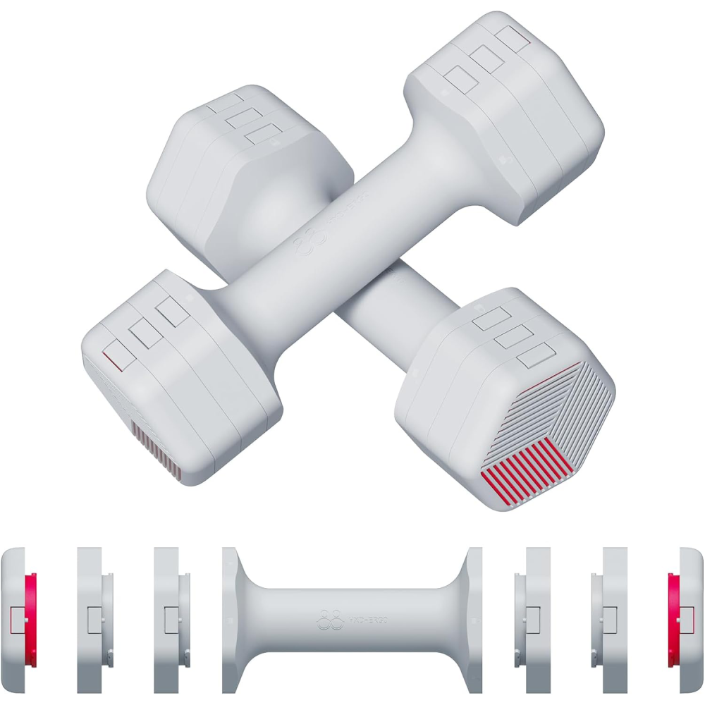 Adjustable Dumbbells Set 2lb 3lb 4lb 5lb Free Weights for Home Gym Strength Training for Women and Men