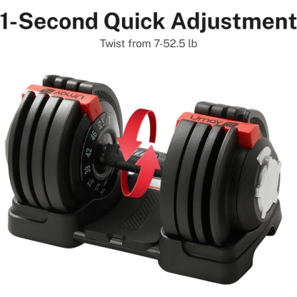Adjustable Dumbbells Set 52.5 LB 12 Level 3-in-1 Dumbbells Kettlebells Barbells for Home Gym