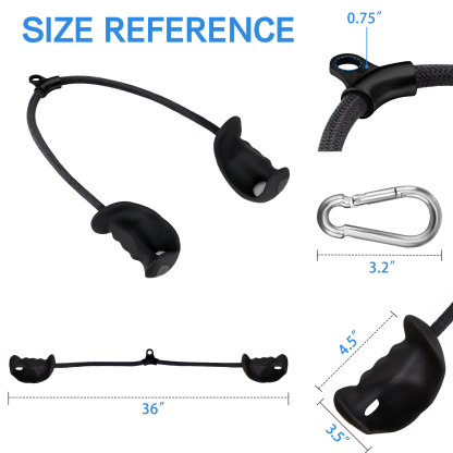 Bicep Rope Attachment - Ergonomic Grip for Cable Machines, Ideal for Bicep Curls and Upper Body Strength Training
