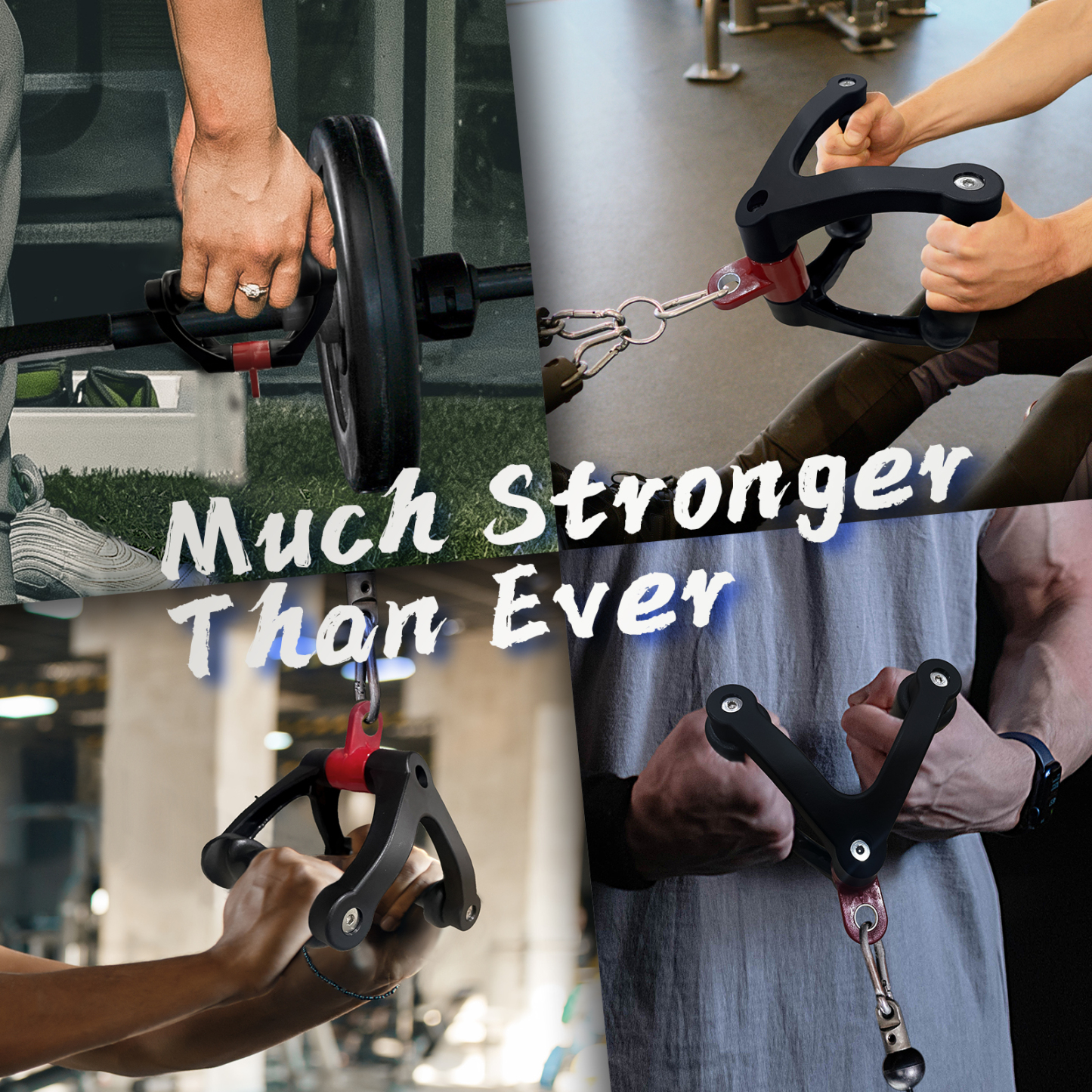 Double D Handle for Cable Machine - Ergonomic Row Handle Attachment for Home Gym