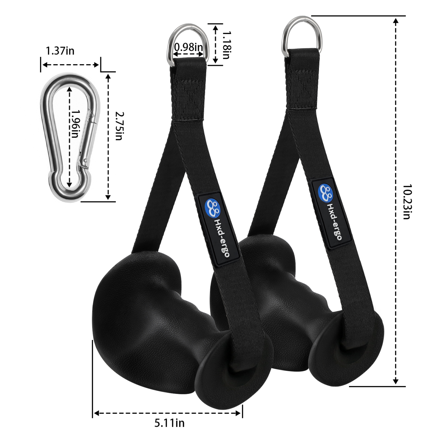 Ergonomic Heavy Duty Cable Machine Handles for Strength Training Workout