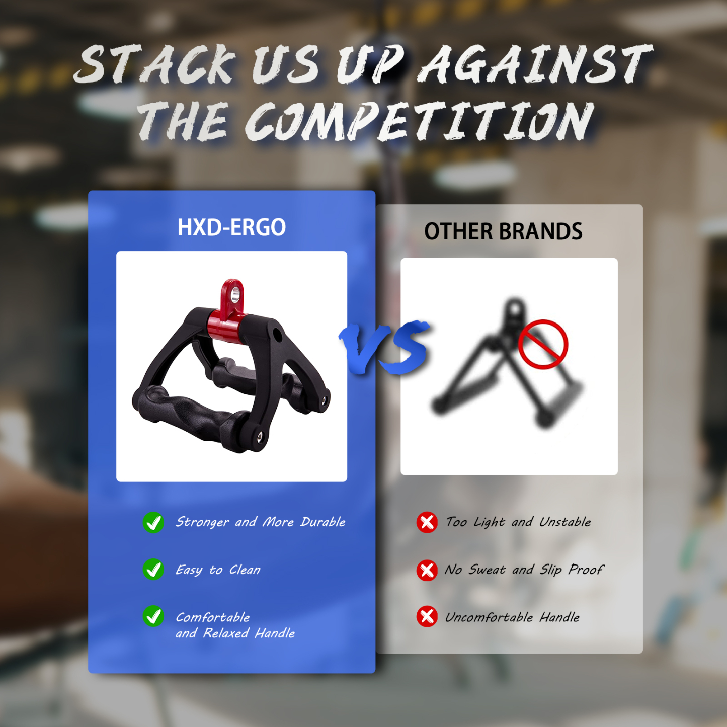 Double D Handle for Cable Machine - Ergonomic Row Handle Attachment for Home Gym
