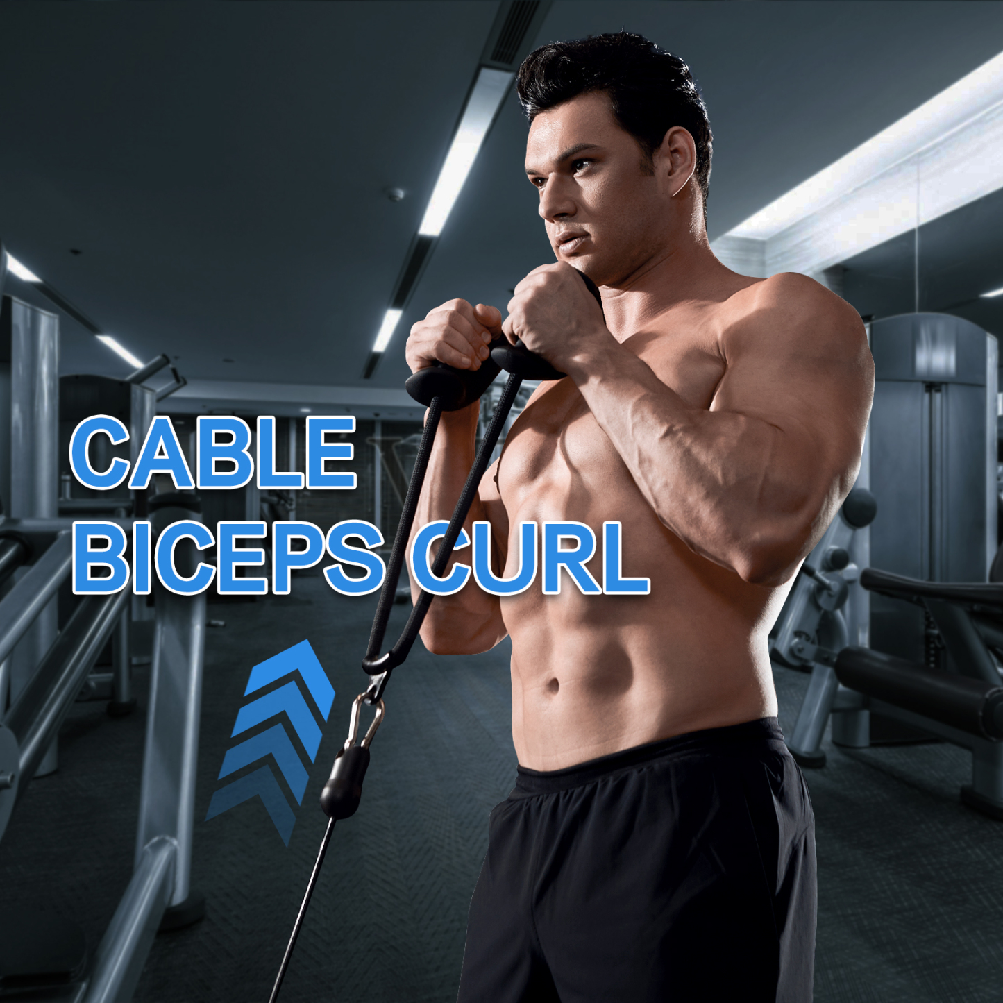 Bicep Rope Attachment - Ergonomic Grip for Cable Machines, Ideal for Bicep Curls and Upper Body Strength Training
