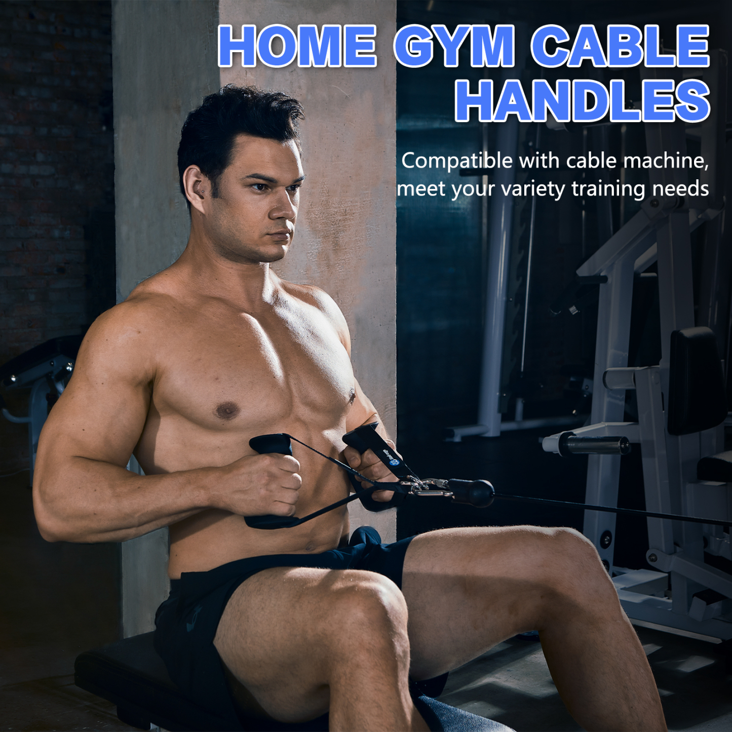 Ergonomic Heavy Duty Cable Machine Handles for Strength Training Workout