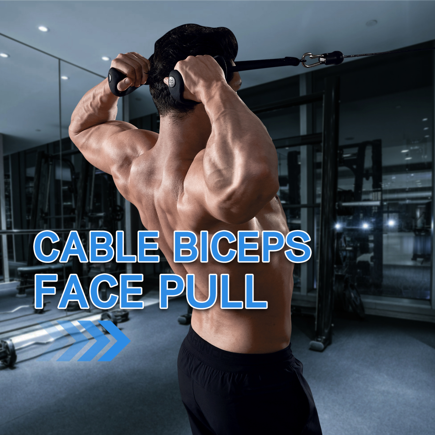 Bicep Rope Attachment - Ergonomic Grip for Cable Machines, Ideal for Bicep Curls and Upper Body Strength Training