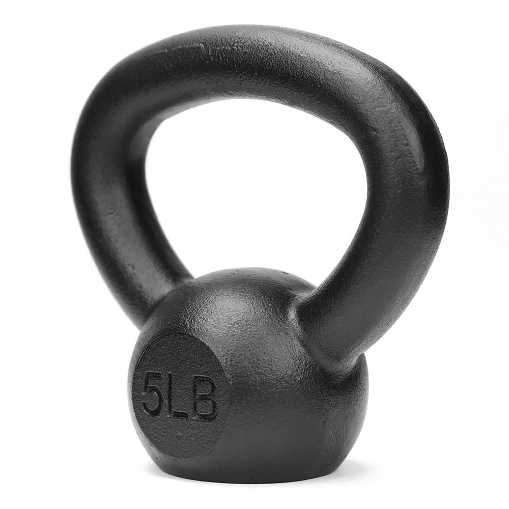 Premium Black Cast Iron Kettlebells (LB) - Heavy Duty Workout Equipmen