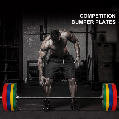 Competition Bumper Plates Set Premium Rubber Quality for Weightlifting