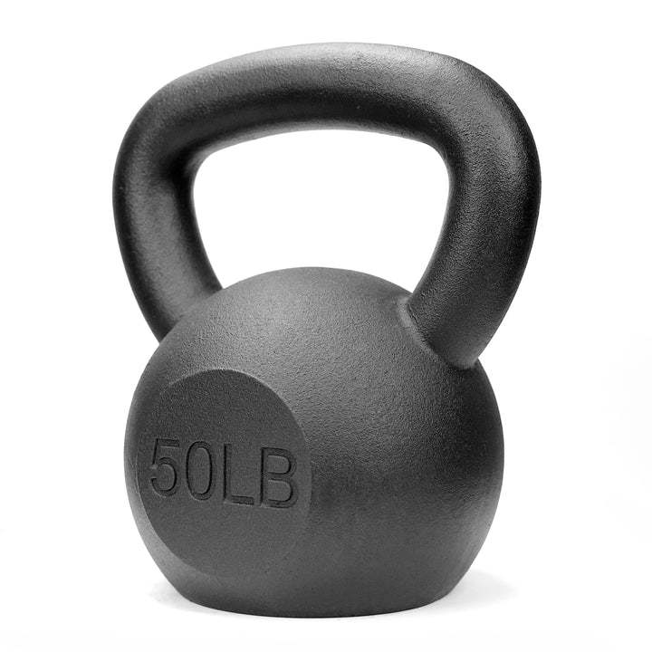 Premium Black Cast Iron Kettlebells (LB) - Heavy Duty Workout Equipment for Strength Training